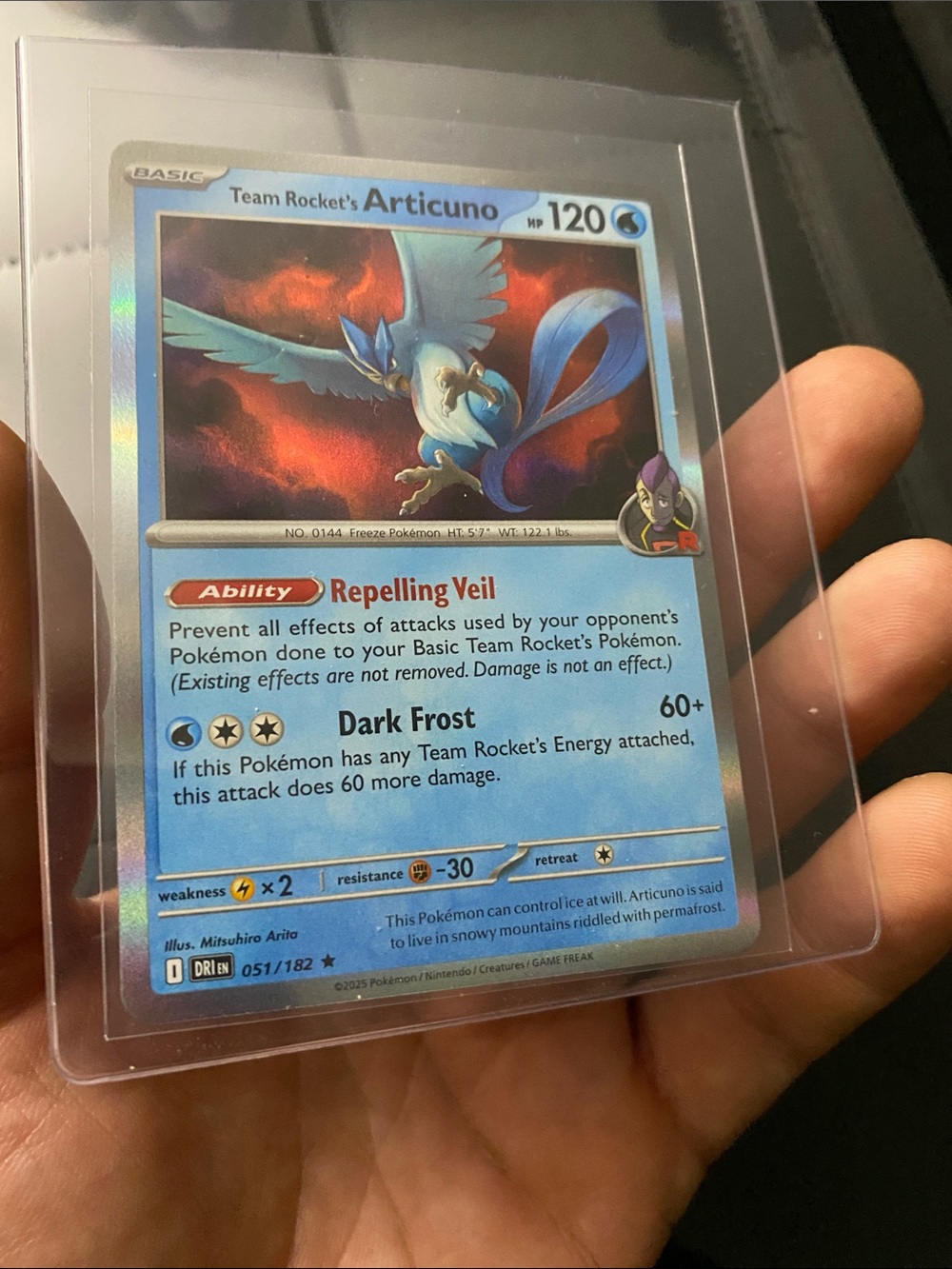 Pokemon Articuno Team Rocket Holo Card - Blue